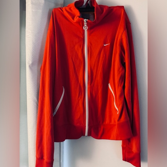 Nike Orange Jacket with White Zipper - Picture 6 of 9